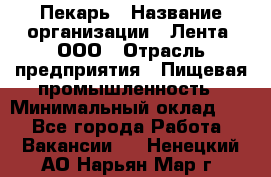 Пекарь › Название организации ­ Лента, ООО › Отрасль предприятия ­ Пищевая промышленность › Минимальный оклад ­ 1 - Все города Работа » Вакансии   . Ненецкий АО,Нарьян-Мар г.